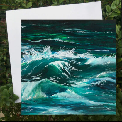 Gentle's Waves. Greetings Card.