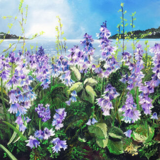 Jill Jones' exhibition in Caernarfon: 'Bluebell Cool Sparkle': part of the 'Blooming' exhibition