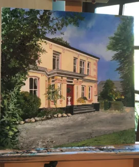 Paintings of Pembrokeshire: 'LLanteglos House': a commission for a County Councillor