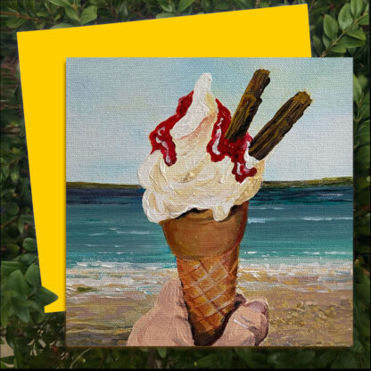 Ice Cream. Greetings card.