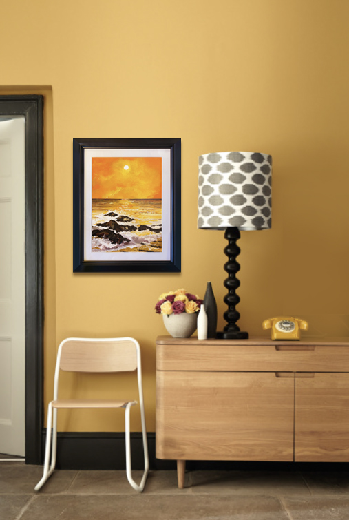 Golden light: Paintings enhance interior design